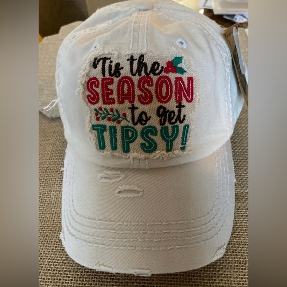 KBETHOS Accessories - Sale Kbethos trucker cap Beige (‘Tis the Season to be Tipsy) distressed